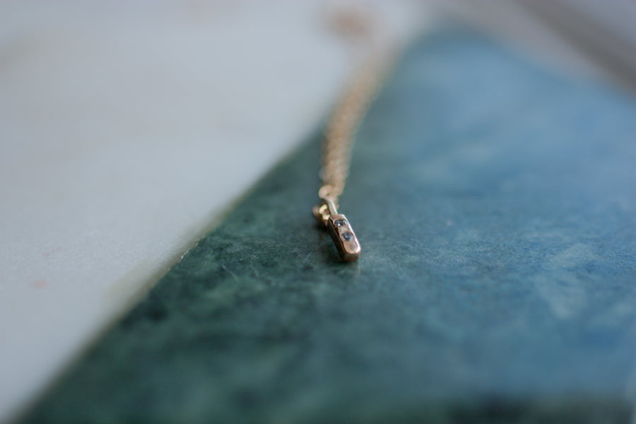 Handcrafted Salt & Pepper Diamond Necklace | One-of-a-Kind in Okanagan